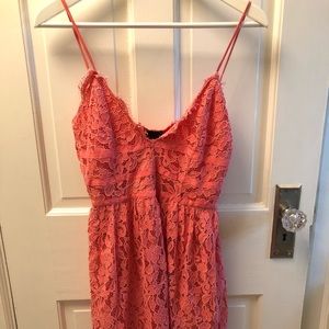 Pink lace dress
